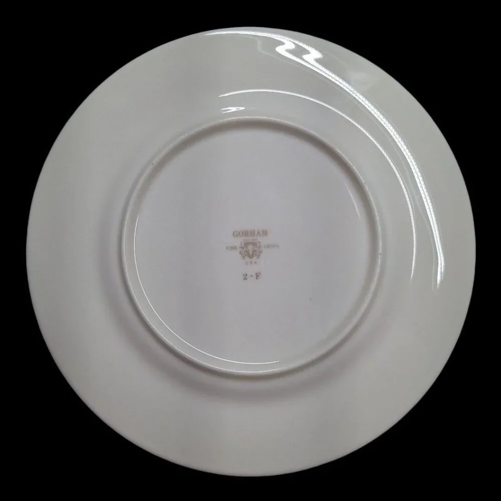 Gorham Long Meadow China Plate Small Bread Butter 6.5 Inch Gold Flowers USA‎